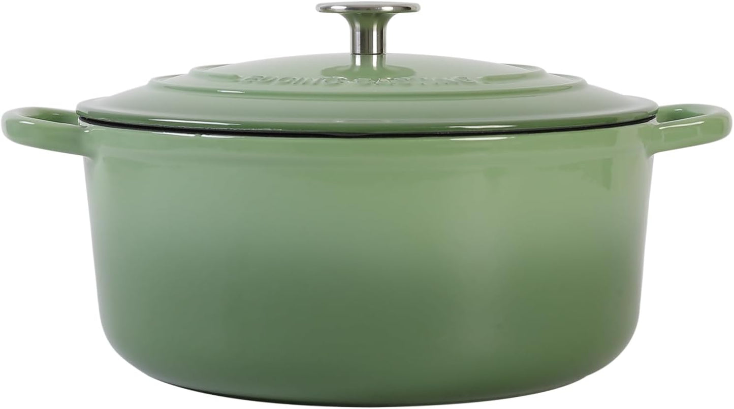 Enameled Cast Iron Dutch Oven Pot with Lid, 5.5 Quart